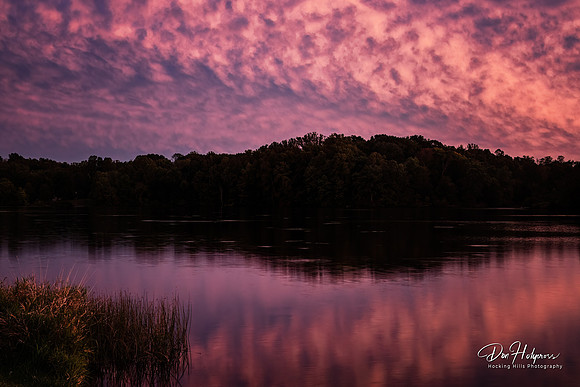 Colorful Sunset on Lake Logan - Remnants of Hurricane Ian