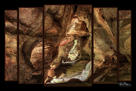 Walls and Chambers of Rock House (5-Panel)