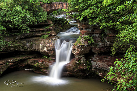 Upper Falls in Spring at Old Man's Cave, Hocking Hills State Park, Ohio by Don Holycross of Hocking Hills Photography, Logan, Ohio