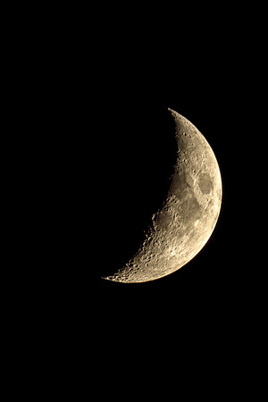 Crescent Moon above the John Glenn Astronomy Park by Don Holycross of Hocking Hills Photography, Logan, Ohio
