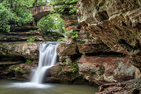 Rock Face of the Upper Falls at Old Man's Cave, Hocking Hills State Park by Don Holycross of Hocking Hills Photography, Logan, Ohio