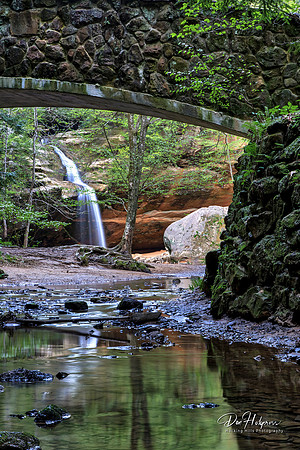 Stone Arched Bridge and Lower Falls at Old Man's Cave in the Hocking Hills State Park by Don Holycross of Hocking Hills Photography, Logan, Ohio