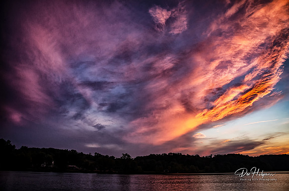 Colorful Sunset on Lake Logan After the Storm by Don Holycross of Hocking Hills Photography, Logan, Ohio