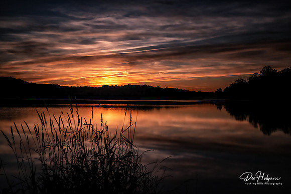 Serene Sunset on Lake Logan by Don Holycross of Hocking Hills Photography