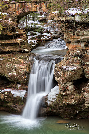 The Upper Falls in Winter at Old Man's Cave in the Hocking Hills State Park by Don Holycross of Hocking Hills Photography, Logan, Ohio